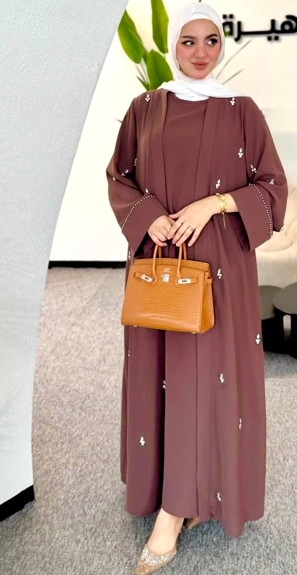 Ensemble abaya perlé